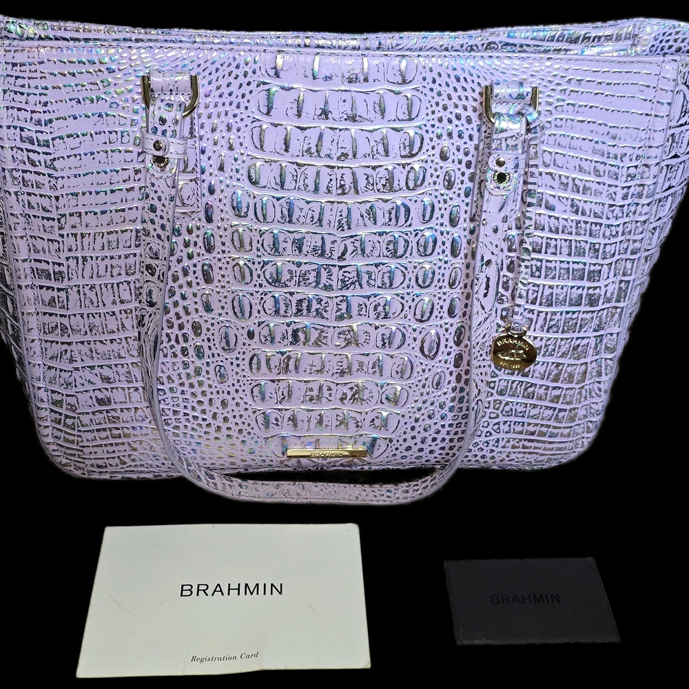 Iridescent Brahmin Violet Wonderland Melbourne Ashlee Tote